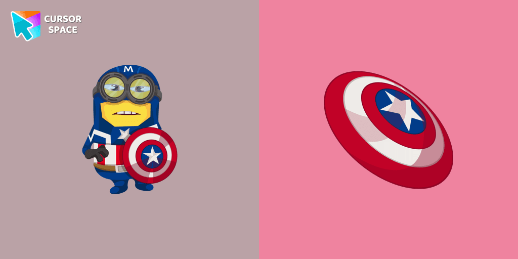 Minion Captain America Character cursor cursor pack